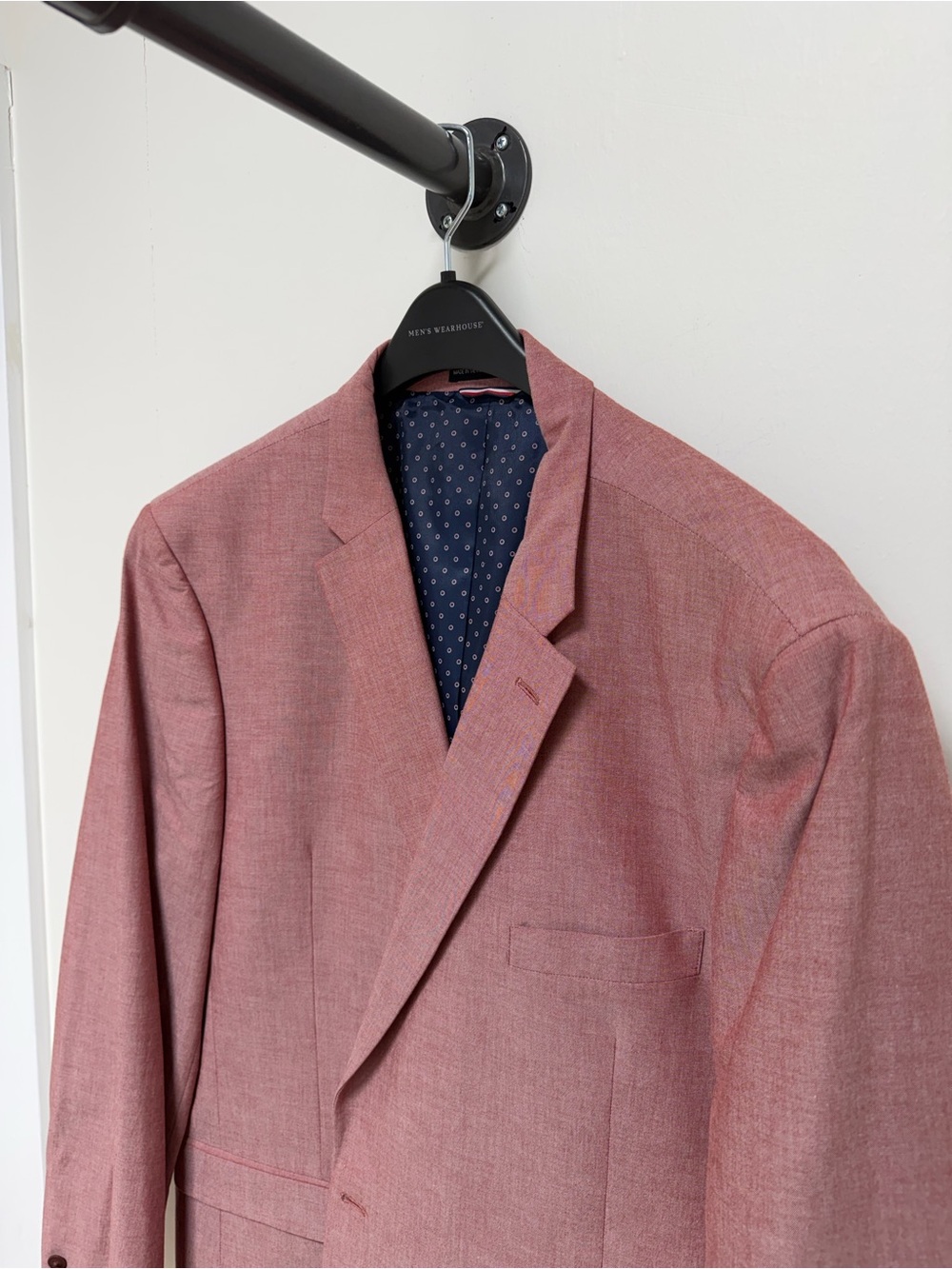 Tommy Hilfiger Men’s Pink Cotton Sport Coat Blazer Two Button
